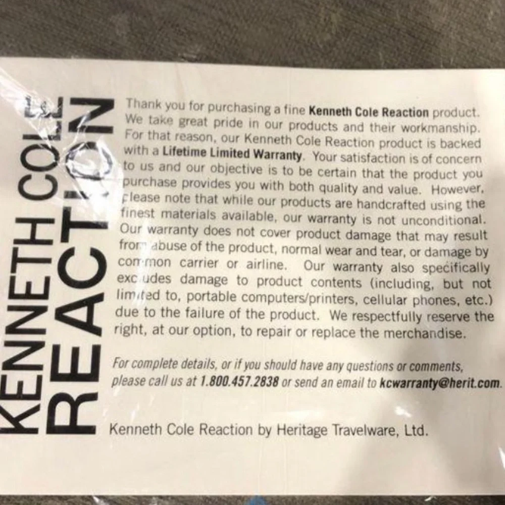 Reaction Kenneth Cole Leather Laptop Briefcase NWT